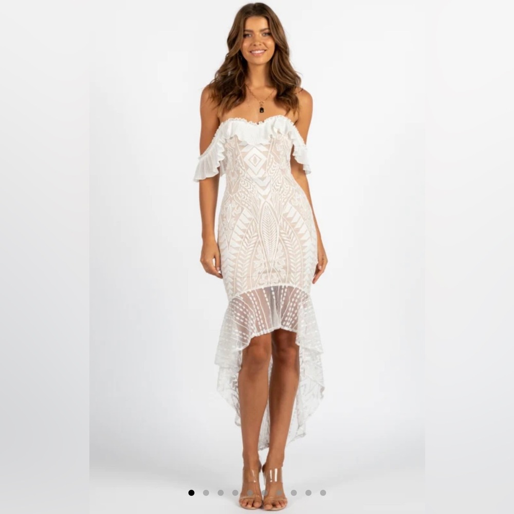 Saints and Secrets dress, nude and lace, never worn